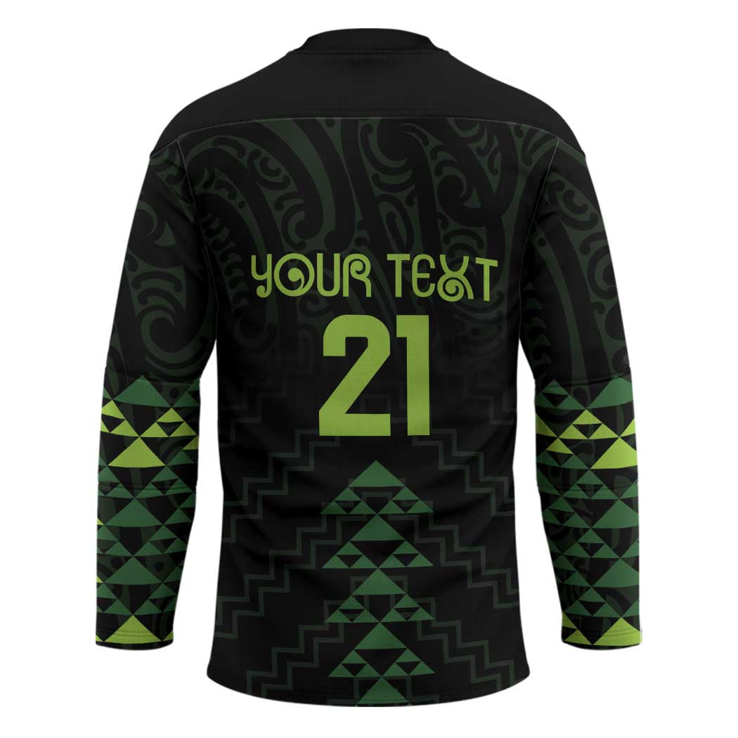 Custom New Zealand Maori Koru Koiri Motif Hockey Jersey - Polynesian Pride