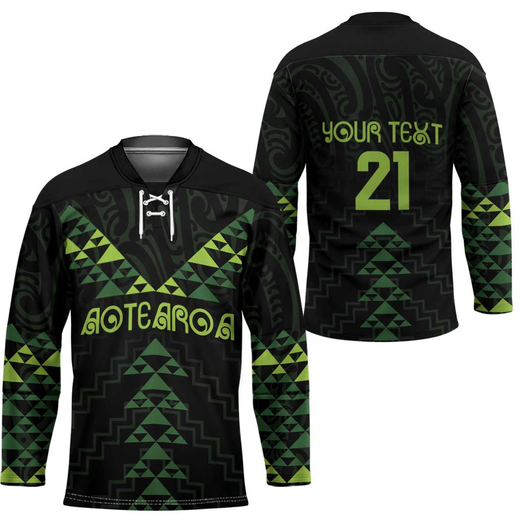 Custom New Zealand Maori Koru Koiri Motif Hockey Jersey - Polynesian Pride