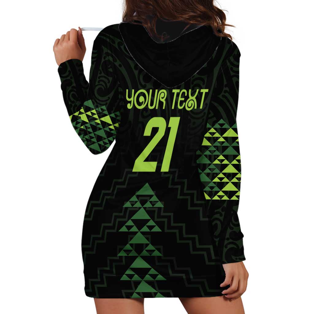 Custom New Zealand Maori Koru Koiri Motif Hoodie Dress LT9 - Polynesian Pride