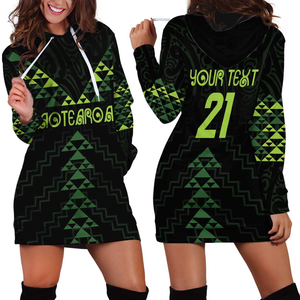Custom New Zealand Maori Koru Koiri Motif Hoodie Dress LT9 - Polynesian Pride