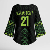 Custom New Zealand Maori Koru Koiri Motif Kimono Sleeve Blouse - Polynesian Pride