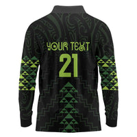 Custom New Zealand Maori Koru Koiri Motif Long Sleeve Polo Shirt LT9 - Polynesian Pride