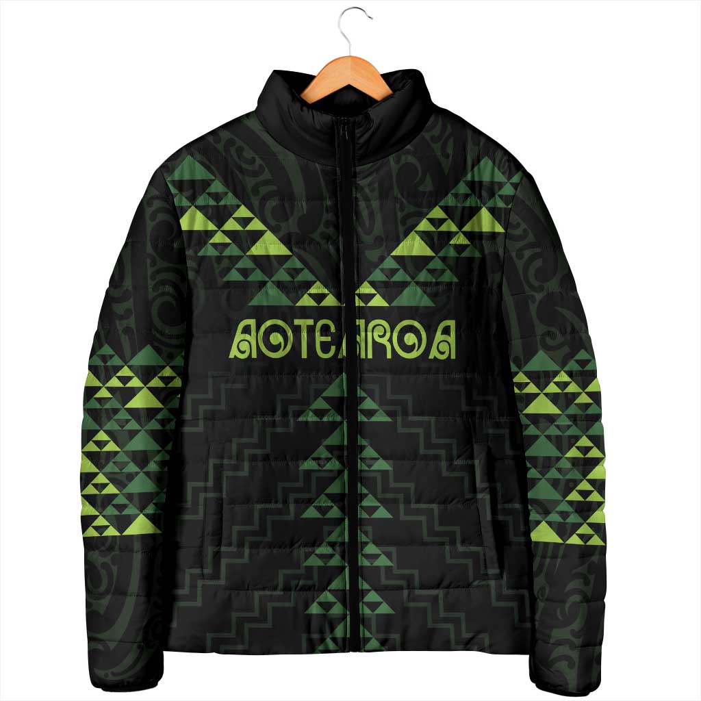 Custom New Zealand Maori Koru Koiri Motif Padded Jacket - Polynesian Pride