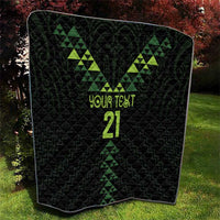 Custom New Zealand Maori Koru Koiri Motif Quilt