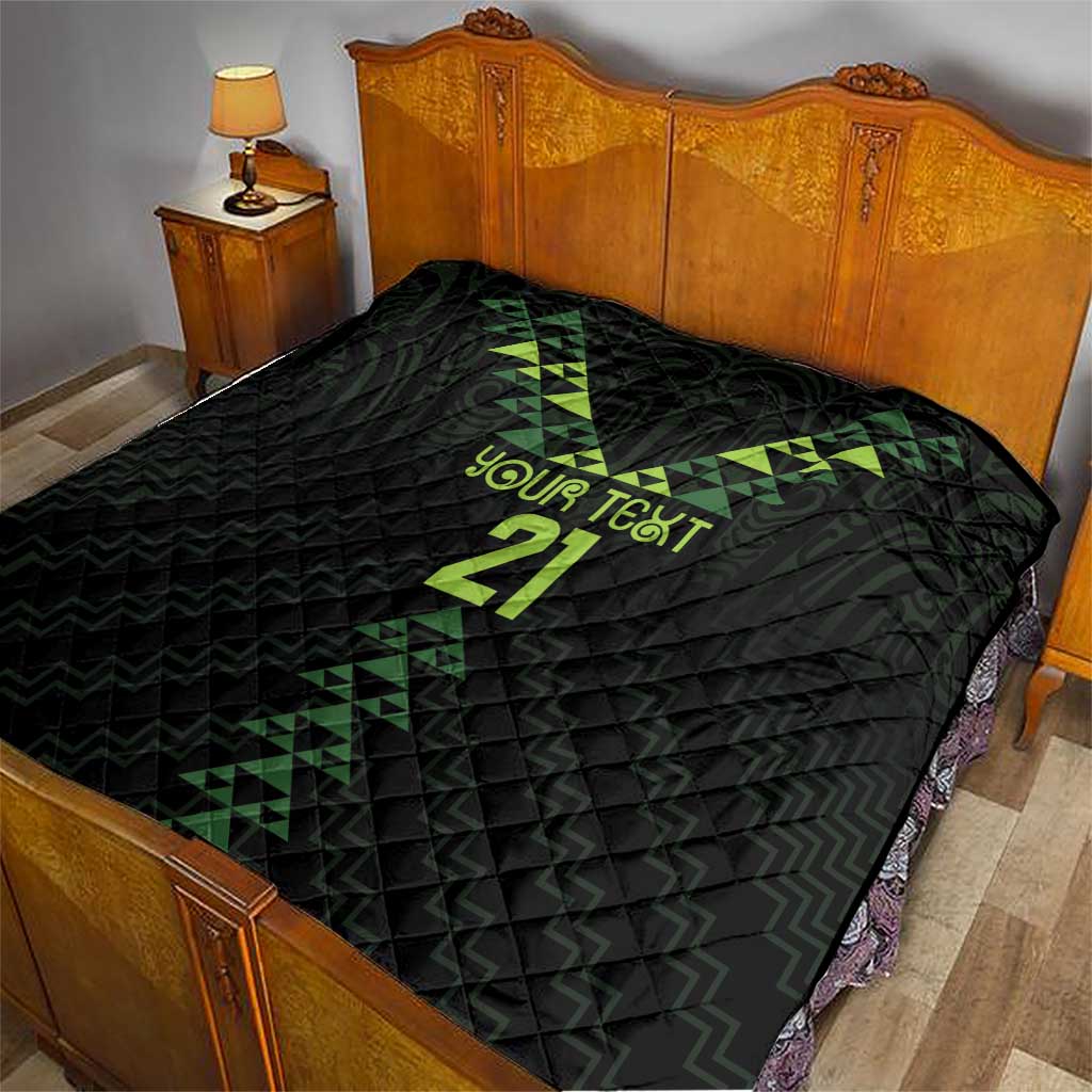 Custom New Zealand Maori Koru Koiri Motif Quilt