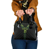 Custom New Zealand Maori Koru Koiri Motif Shoulder Handbag LT9 One Size Green - Polynesian Pride