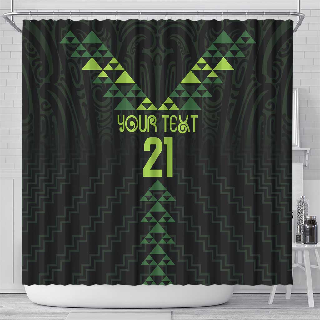 Custom New Zealand Maori Koru Koiri Motif Shower Curtain