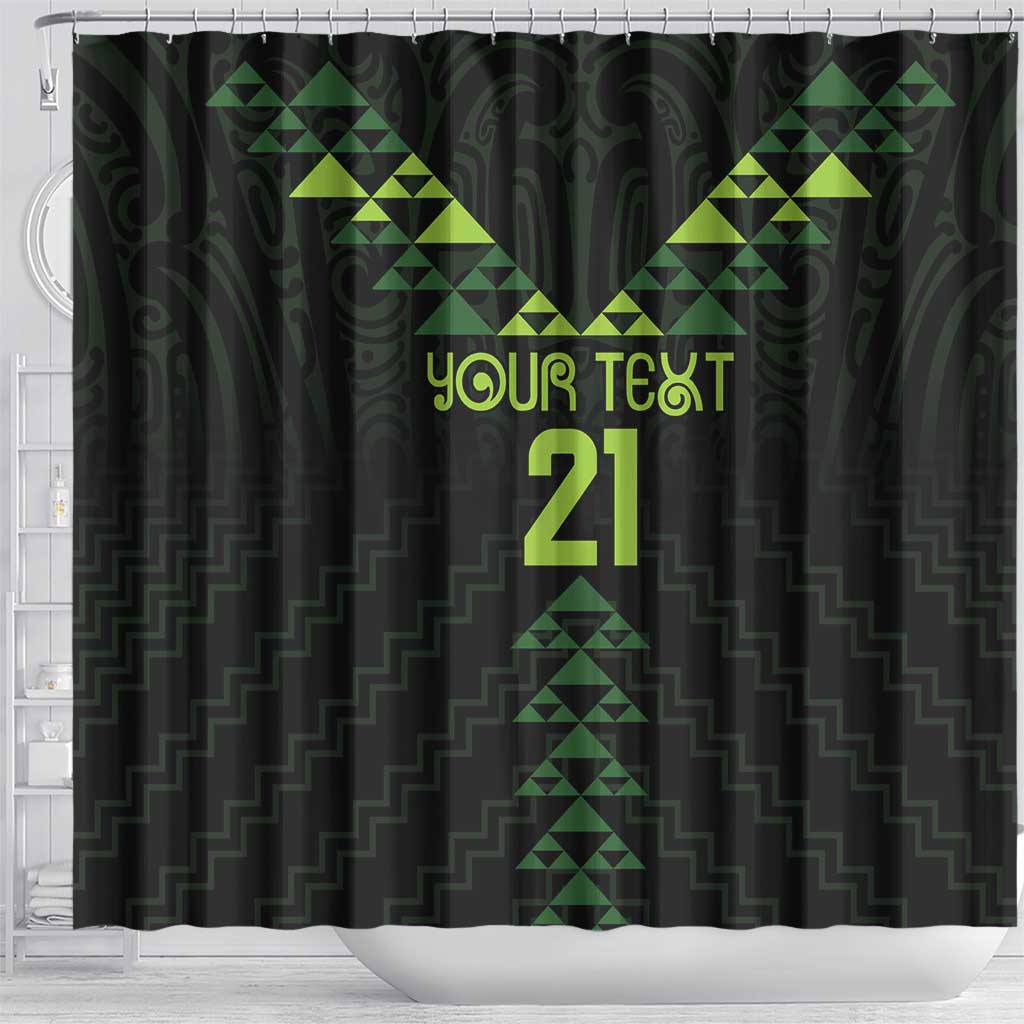 Custom New Zealand Maori Koru Koiri Motif Shower Curtain