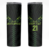 Custom New Zealand Maori Koru Koiri Motif Skinny Tumbler