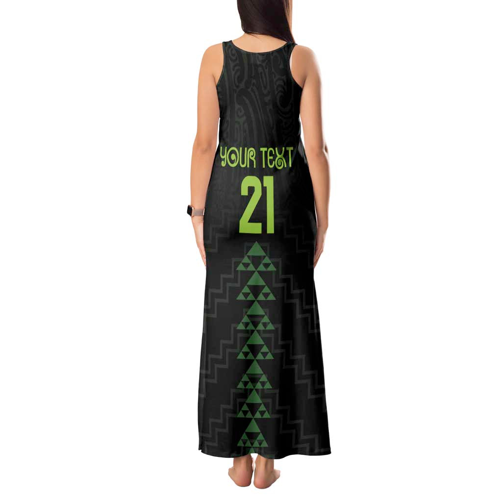 Custom New Zealand Maori Koru Koiri Motif Tank Maxi Dress