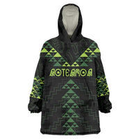 Custom New Zealand Maori Koru Koiri Motif Wearable Blanket Hoodie LT9 One Size Green - Polynesian Pride