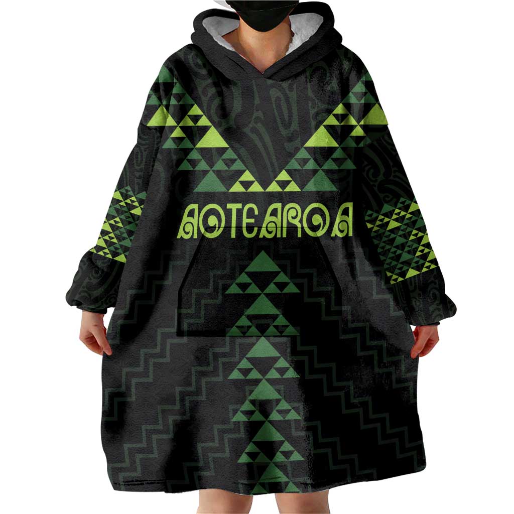 Custom New Zealand Maori Koru Koiri Motif Wearable Blanket Hoodie LT9 - Polynesian Pride