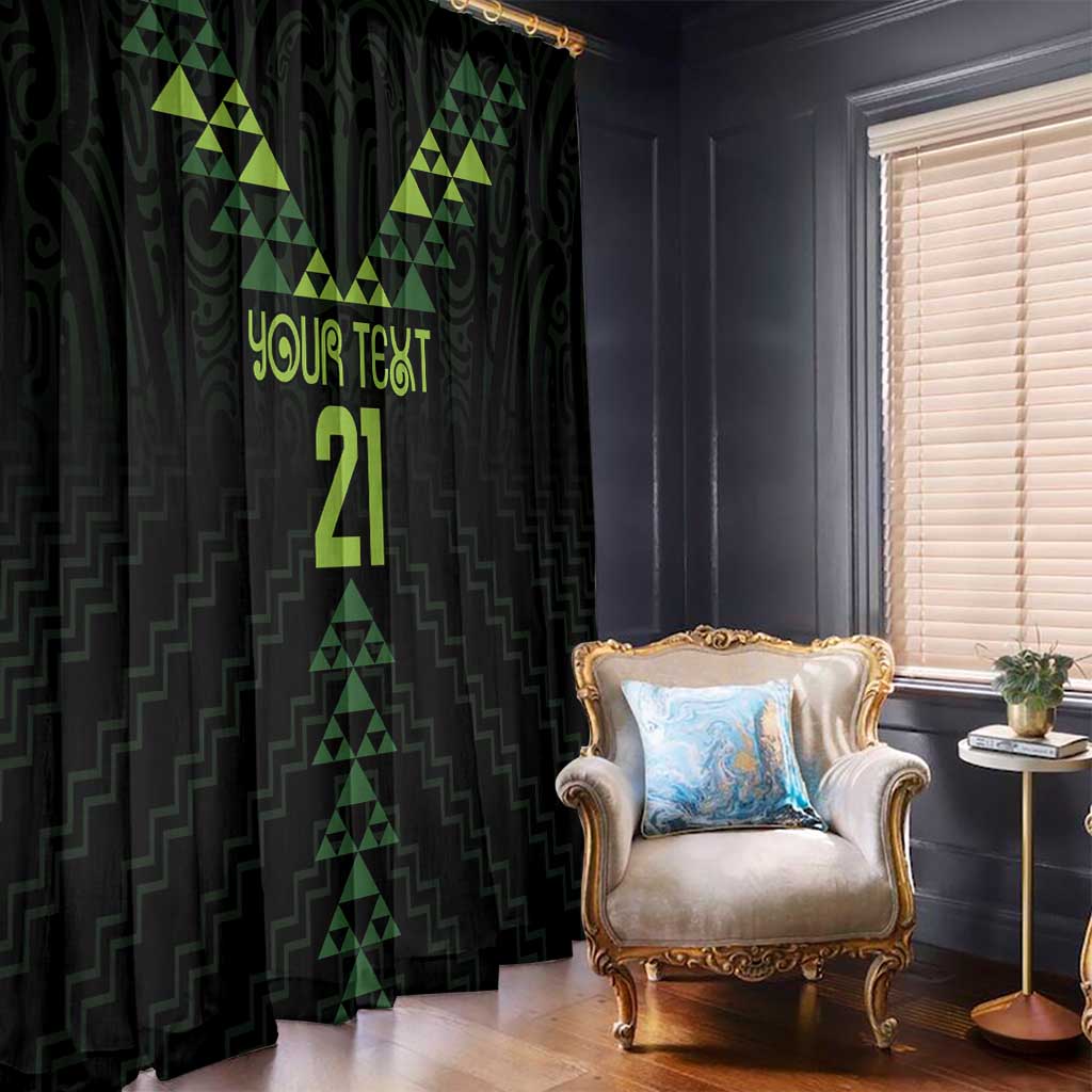 Custom New Zealand Maori Koru Koiri Motif Window Curtain