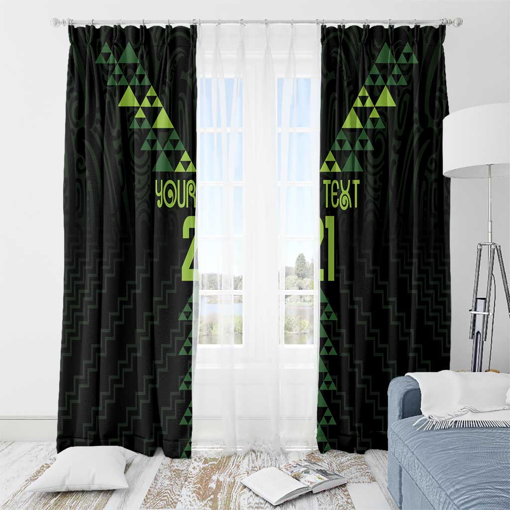 Custom New Zealand Maori Koru Koiri Motif Window Curtain
