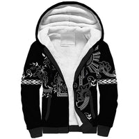 Filipino Sun Tribal Tattoo Sherpa Hoodie Philippines Inspired Barong Simple Black