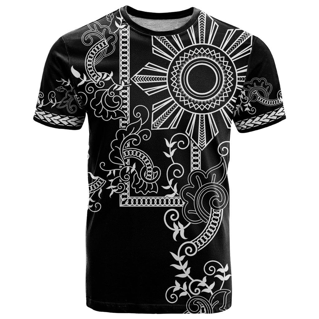 Filipino Sun Tribal Tattoo T Shirt Philippines Inspired Barong Simple Black