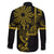 Filipino Sun Tribal Tattoo Family Matching Tank Maxi Dress and Hawaiian Shirt Philippines Inspired Barong Simple Gold