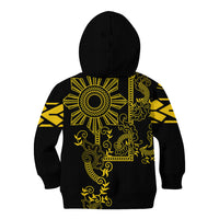 Filipino Sun Tribal Tattoo Kid Hoodie Philippines Inspired Barong Simple Gold