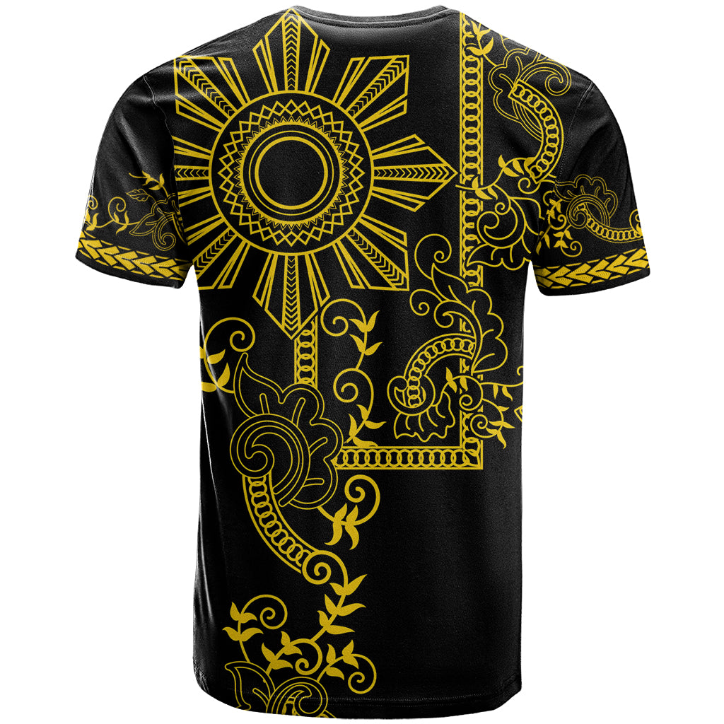 Filipino Sun Tribal Tattoo T Shirt Philippines Inspired Barong Simple Gold