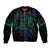 Filipino Sun Tribal Tattoo Bomber Jacket Philippines Inspired Barong Blue Art