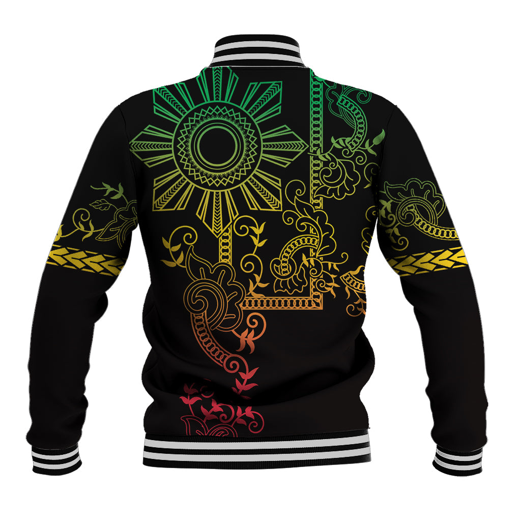 Filipino Sun Tribal Tattoo Baseball Jacket Philippines Inspired Barong Reggae Art