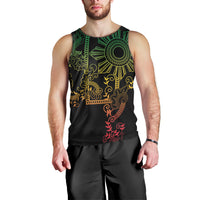 Filipino Sun Tribal Tattoo Men Tank Top Philippines Inspired Barong Reggae Art