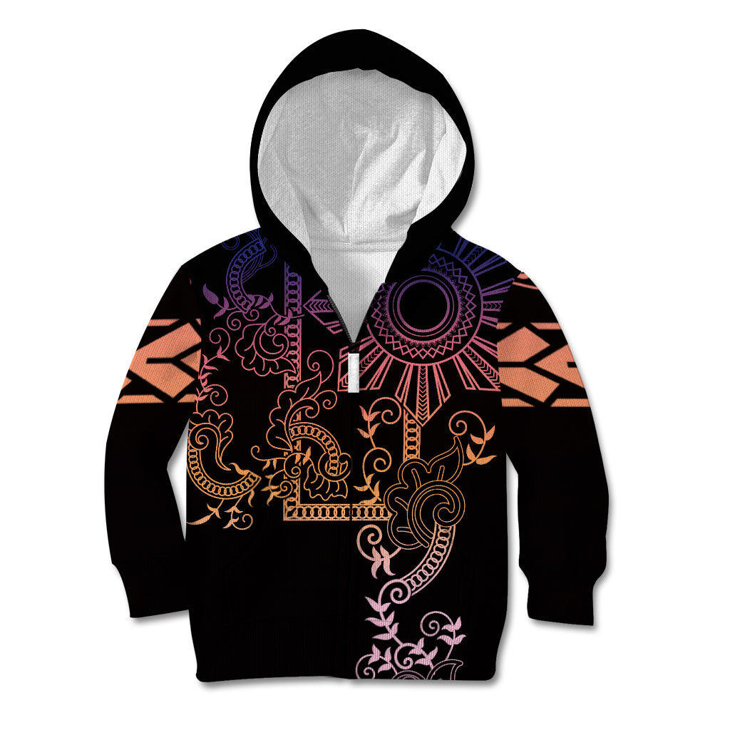 Filipino Sun Tribal Tattoo Kid Hoodie Philippines Inspired Barong Pink Art