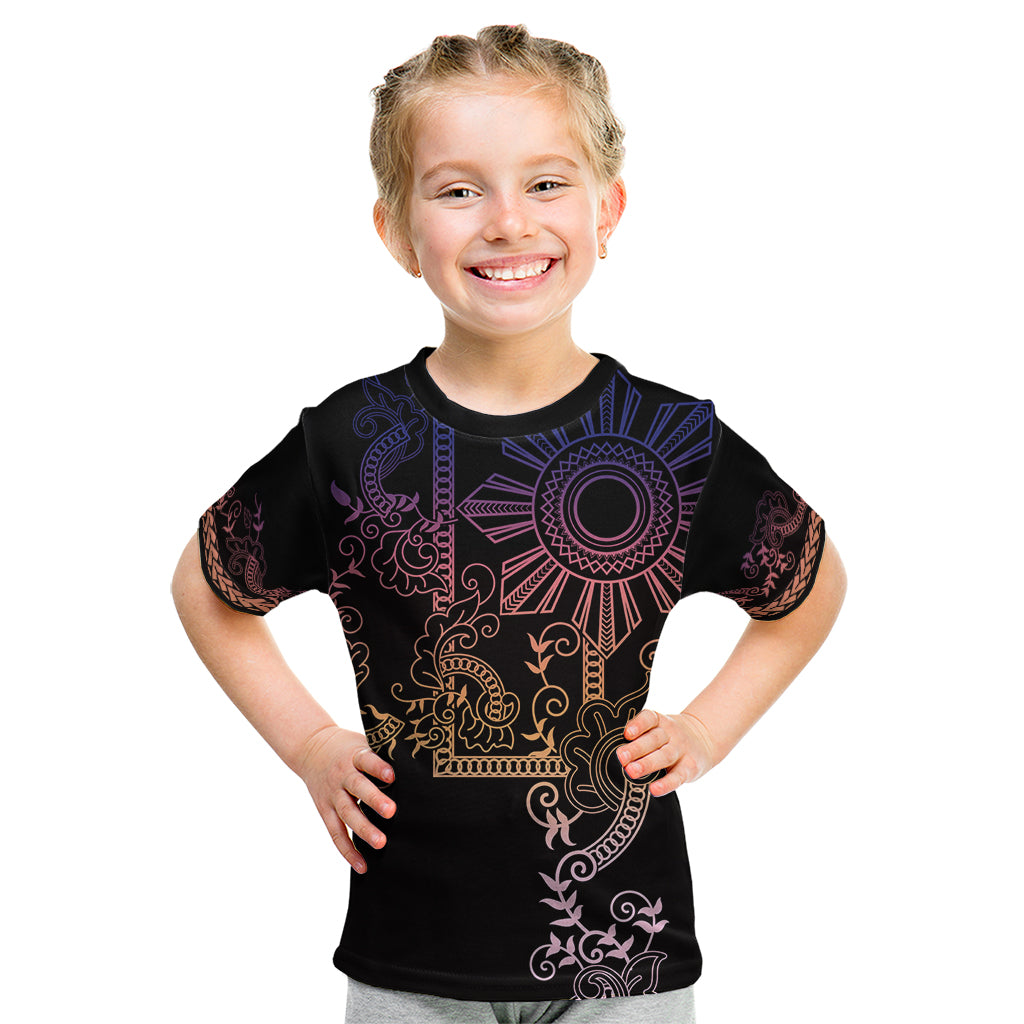 Filipino Sun Tribal Tattoo Kid T Shirt Philippines Inspired Barong Pink Art