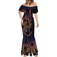 Filipino Sun Tribal Tattoo Mermaid Dress Philippines Inspired Barong Pink Art