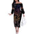 Filipino Sun Tribal Tattoo Off The Shoulder Long Sleeve Dress Philippines Inspired Barong Pink Art
