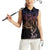 Filipino Sun Tribal Tattoo Women Sleeveless Polo Shirt Philippines Inspired Barong Pink Art