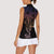 Filipino Sun Tribal Tattoo Women Sleeveless Polo Shirt Philippines Inspired Barong Pink Art