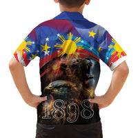 Philippines Lion and Eagle 1898 Family Matching Long Sleeve Bodycon Dress and Hawaiian Shirt Pilipinas Maligayang Araw ng Kalayaan LT9 - Polynesian Pride