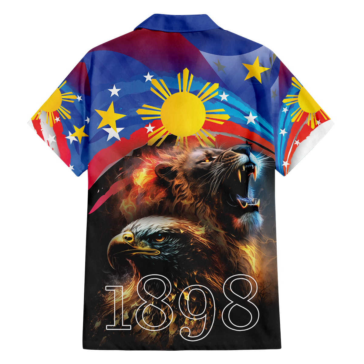 Philippines Lion and Eagle 1898 Family Matching Long Sleeve Bodycon Dress and Hawaiian Shirt Pilipinas Maligayang Araw ng Kalayaan LT9 - Polynesian Pride