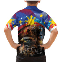 Philippines Lion and Eagle 1898 Family Matching Mermaid Dress and Hawaiian Shirt Pilipinas Maligayang Araw ng Kalayaan