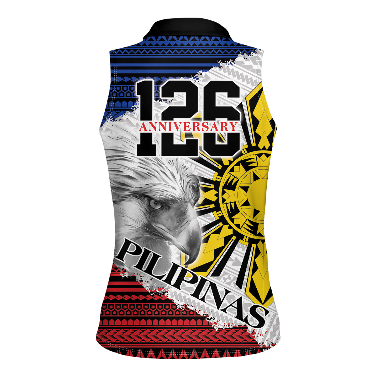 Philippines 126th Independence Day Women Sleeveless Polo Shirt Pilipinas Hunyo 12 Maligayang Araw ng Kalayaan