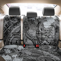 Pacific Beauty Girl Back Car Seat Cover Black Polyneisan Tribal Vintage Motif