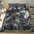 Pacific Beauty Girl Bedding Set Black Polyneisan Tribal Vintage Motif