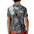 Pacific Beauty Girl Kid Polo Shirt Black Polyneisan Tribal Vintage Motif
