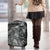 Pacific Beauty Girl Luggage Cover Black Polyneisan Tribal Vintage Motif
