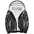 Pacific Beauty Girl Sherpa Hoodie Black Polyneisan Tribal Vintage Motif