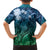 Pacific Beauty Girl Kid Hawaiian Shirt Blue Polyneisan Tribal Vintage Motif