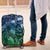 Pacific Beauty Girl Luggage Cover Blue Polyneisan Tribal Vintage Motif