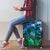 Pacific Beauty Girl Luggage Cover Blue Polyneisan Tribal Vintage Motif