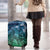 Pacific Beauty Girl Luggage Cover Blue Polyneisan Tribal Vintage Motif