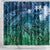 Pacific Beauty Girl Shower Curtain Blue Polyneisan Tribal Vintage Motif