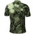 Pacific Beauty Girl Polo Shirt Green Polyneisan Tribal Vintage Motif