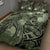 Pacific Beauty Girl Quilt Bed Set Green Polyneisan Tribal Vintage Motif