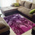 Pacific Beauty Girl Area Rug Pink Polyneisan Tribal Vintage Motif