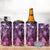 Pacific Beauty Girl 4 in 1 Can Cooler Tumbler Pink Polyneisan Tribal Vintage Motif